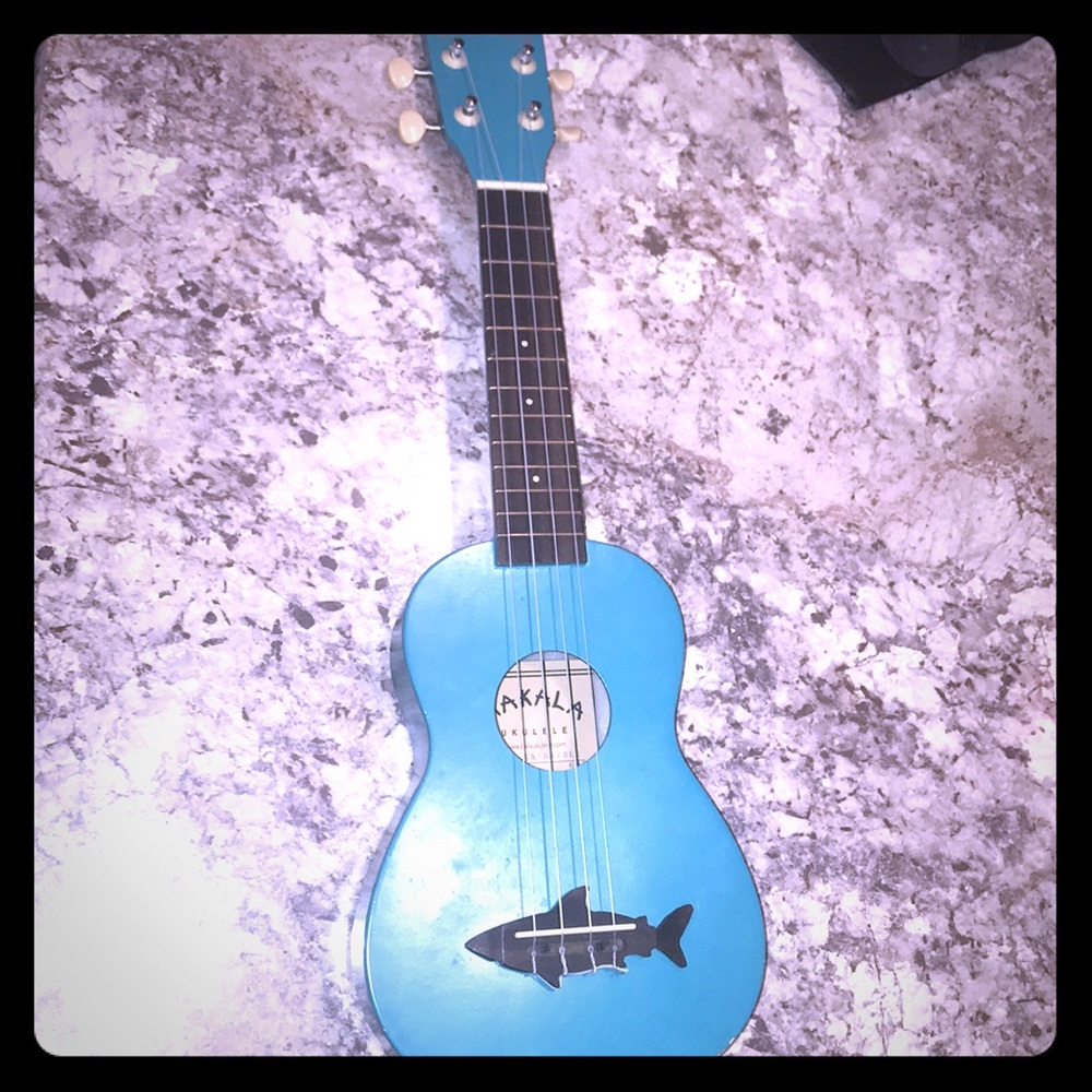 Teal blue ukulele